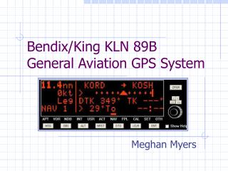 Bendix/King KLN 89B General Aviation GPS System