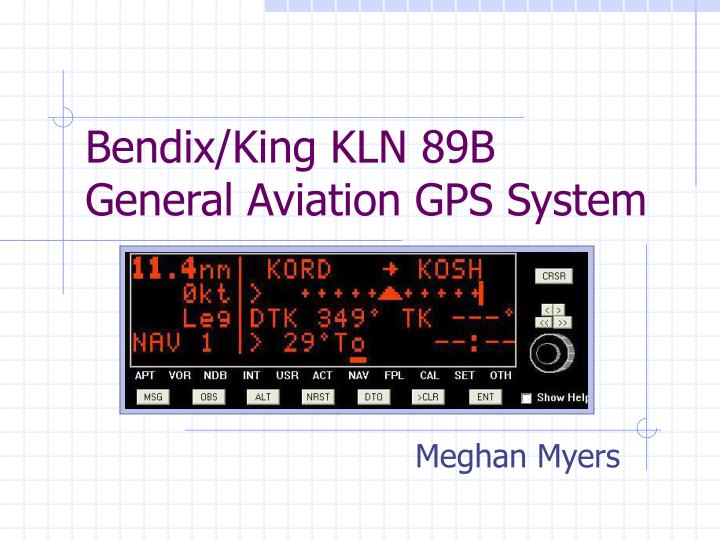 bendix king kln 89b general aviation gps system