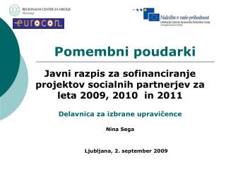 pomembni poudarki