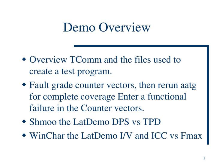 demo overview