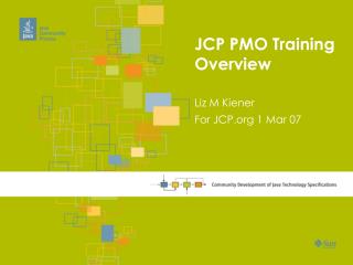 JCP PMO Training Overview