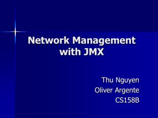 Network Management with JMX