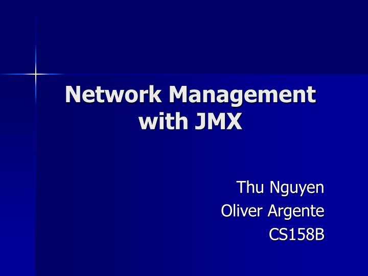 network management with jmx