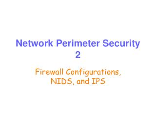 Network Perimeter Security 2