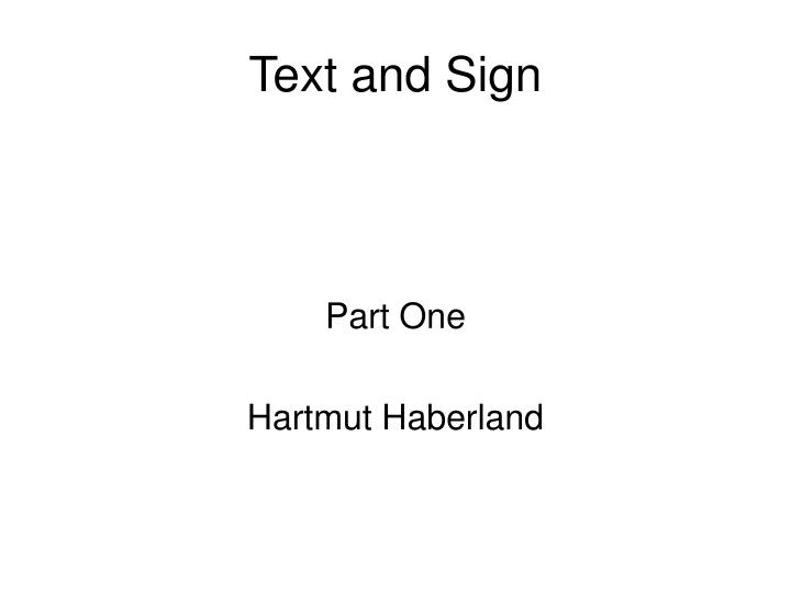 text and sign