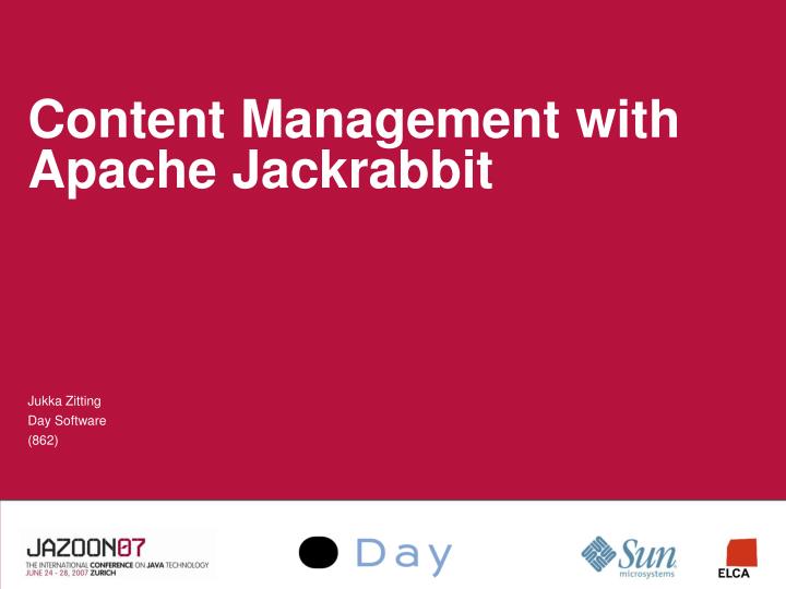 content management with apache jackrabbit