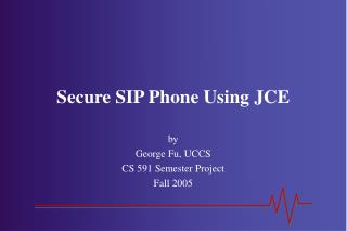 Secure SIP Phone Using JCE