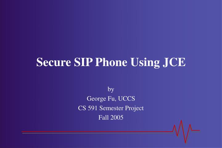 secure sip phone using jce