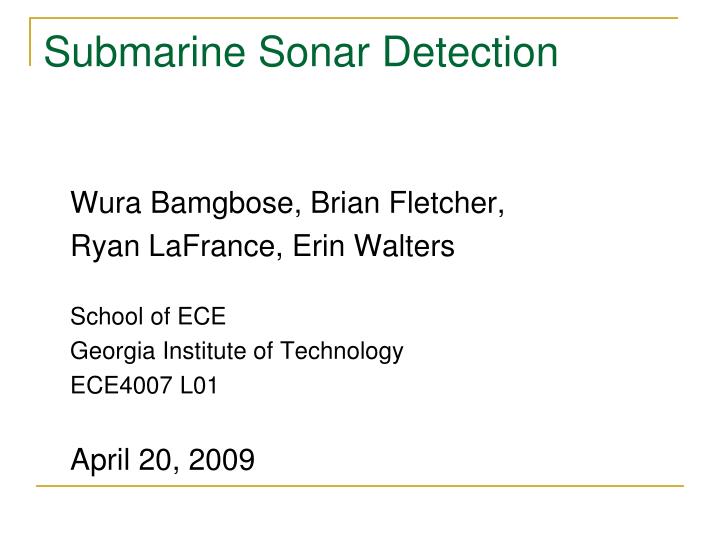 submarine sonar detection