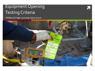 Equipment Opening Testing Criteria