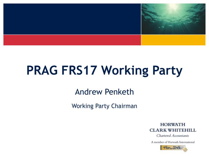 prag frs17 working party