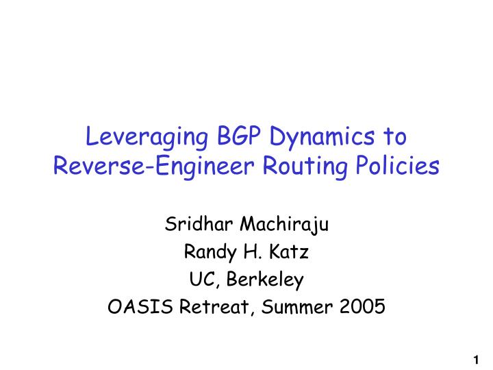 leveraging bgp dynamics to reverse engineer routing policies