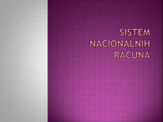 sistem nacionalnih ra una