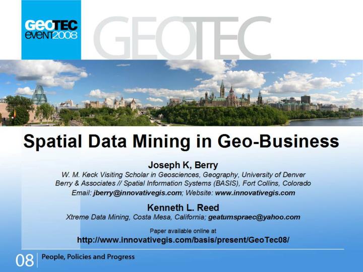 title spatial data mining in geo business