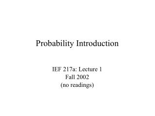 Probability Introduction