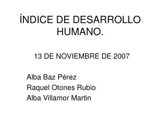 ndice de desarrollo humano