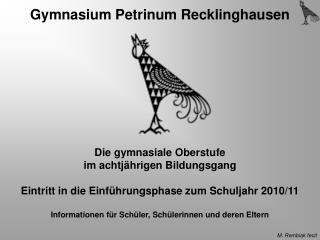 Die gymnasiale Oberstufe im achtjährigen Bildungsgang