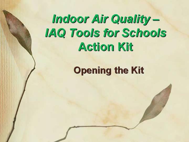 indoor air quality iaq tools for schools action kit