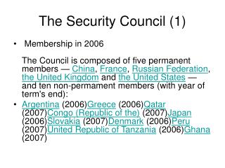 The Security Council (1)