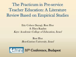 The Practicum in Pre-service Teacher Education: A Literature Review Based on Empirical Studies
