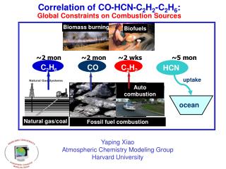 Correlation of CO-HCN-C 2 H 2 -C 2 H 6 : Global Constraints on Combustion Sources