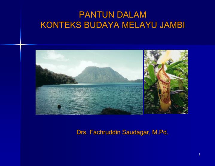 pantun dalam konteks budaya melayu jambi