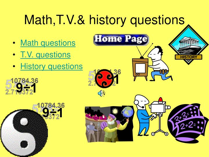 math t v history questions