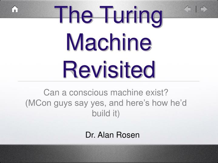 the turing machine revisited