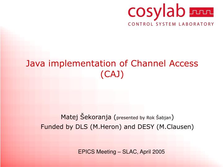 java implementation of channel access caj