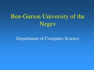 Ben-Gurion University of the Negev