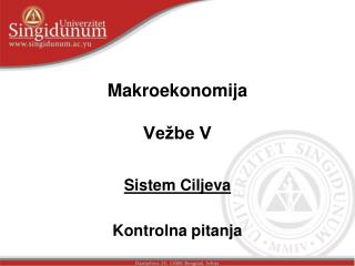 makroekonomija ve be v
