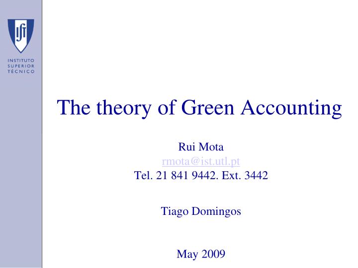 the theory of green accounting
