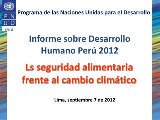 informe sobre desarrollo humano per 2012