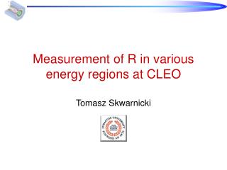Measurement of R in various energy regions at CLEO