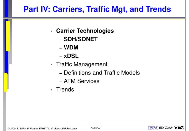 part iv carriers traffic mgt and trends