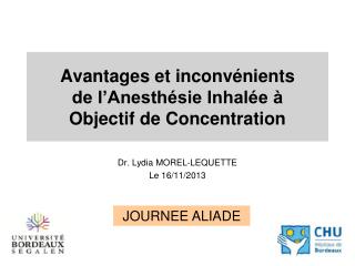 avantages et inconv nients de l anesth sie inhal e objectif de concentration