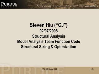 Structural Sizing