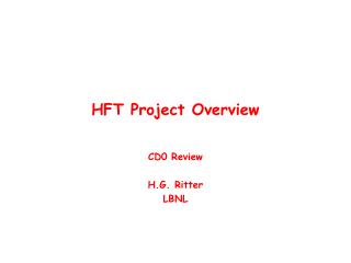 HFT Project Overview