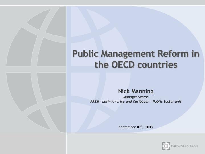 public management reform in the oecd countries