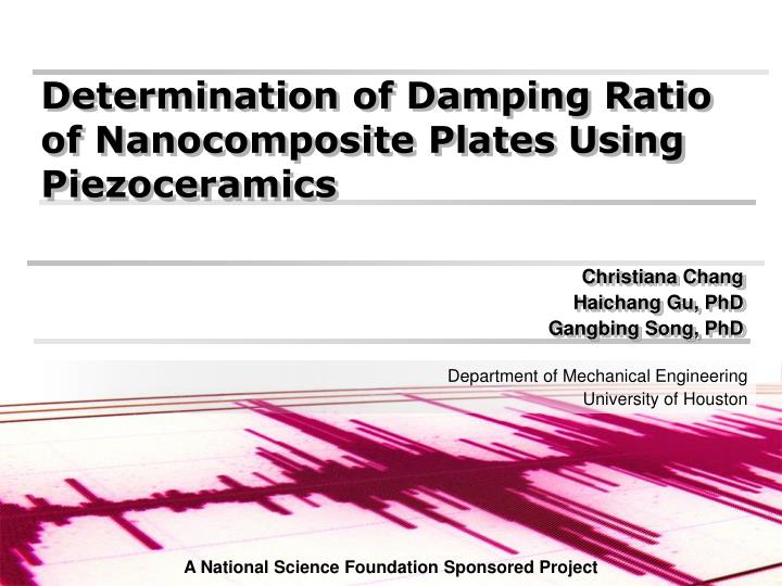 determination of damping ratio of nanocomposite plates using piezoceramics
