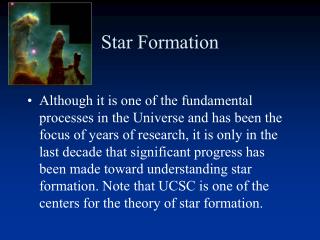 Star Formation