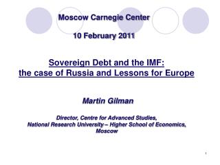 Moscow Carnegie Center 10 February 2011
