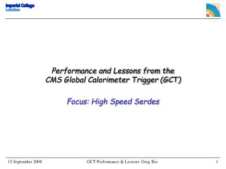 Performance and Lessons from the CMS Global Calorimeter Trigger (GCT)