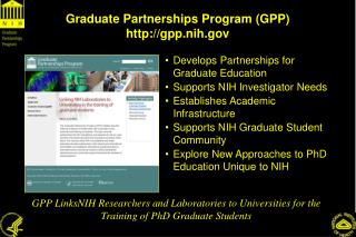 Graduate Partnerships Program (GPP) gpp.nih