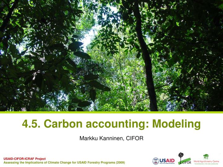 4 5 carbon accounting modeling