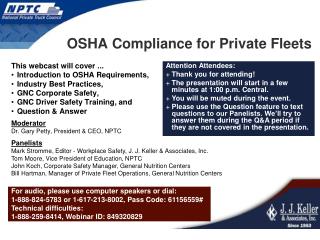 OSHA Compliance for Private Fleets