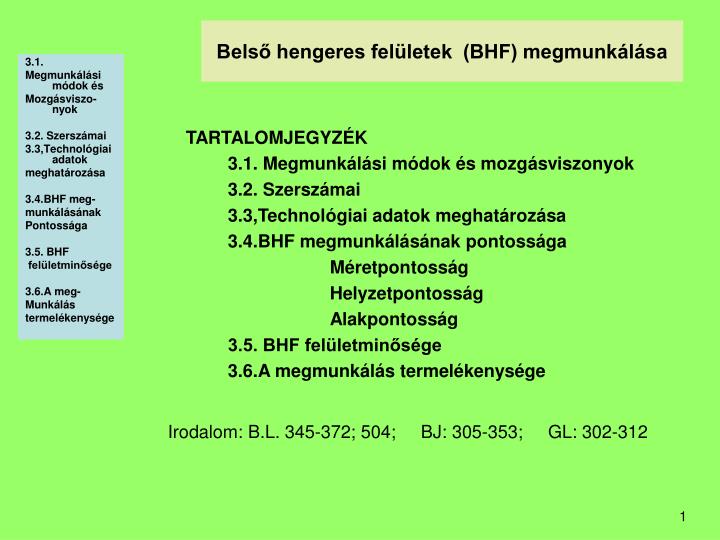 bels hengeres fel letek bhf megmunk l sa