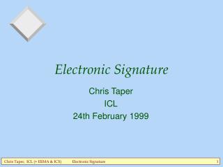 Electronic Signature