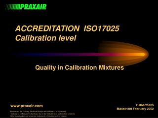 ACCREDITATION ISO17025 Calibration level