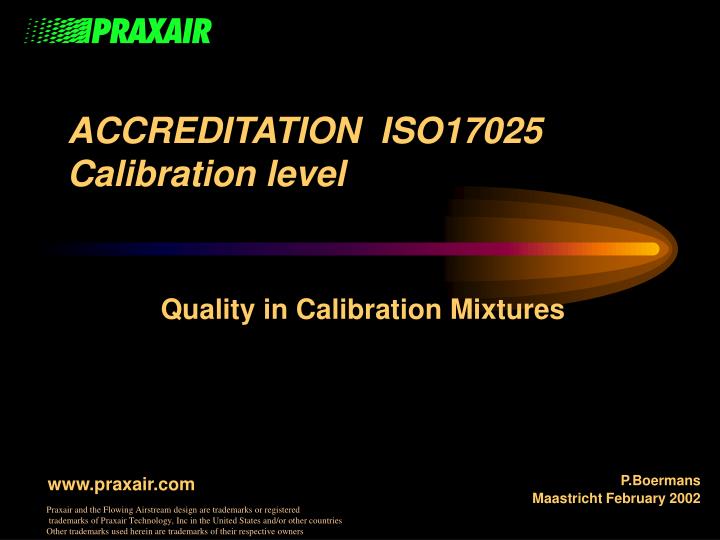 accreditation iso17025 calibration level